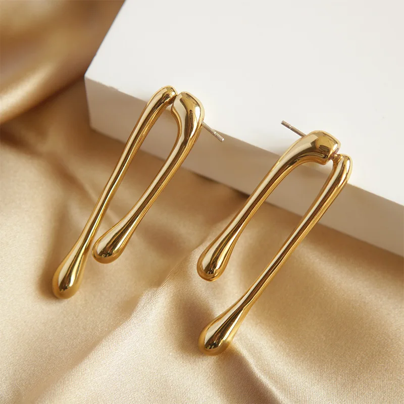 

Punk Simple Geometric Earrings Long Exaggerated Stick Drop Earrings Fashion Trendy Jewelry For Women Valentine's Day Gifts