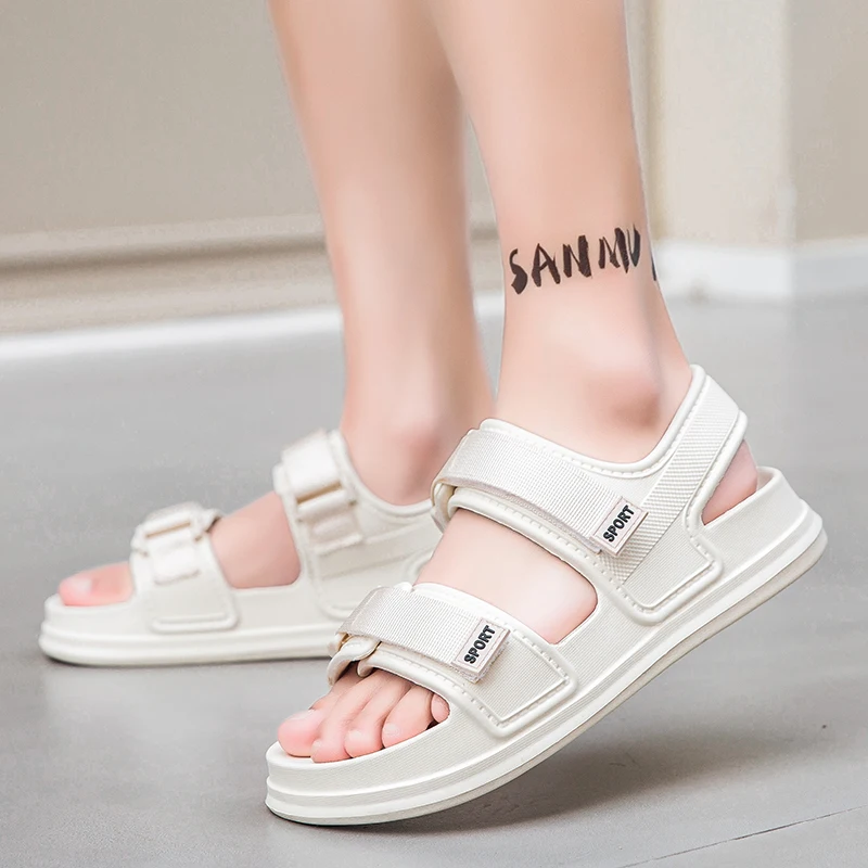 Сандалии мужские на плоской подошве мягкие удобные нескользящие пляжные