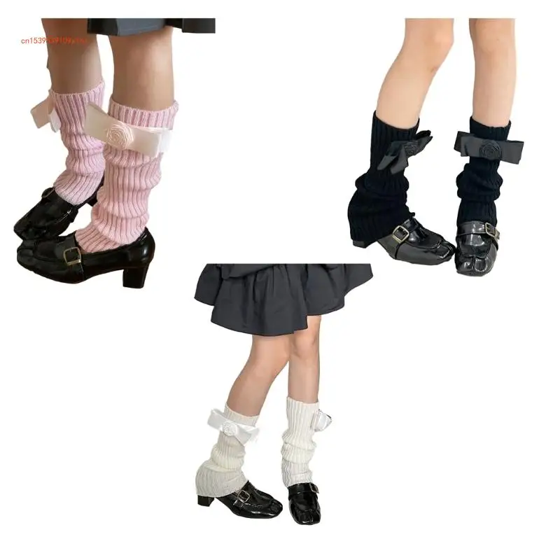 

Women Long Tube Knitted Leg Sleeve Foot Covers Non Slip Warm Thick Pair Stocking