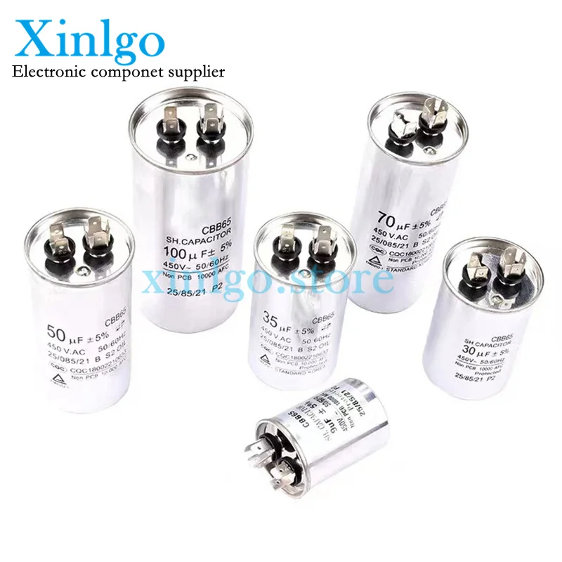 CBB65A 450VAC 5 мкФ 6 8 9 10 15 20 25 30 35 40 45 50 60 70 80 100 AC двигатель кондиционера - купить по