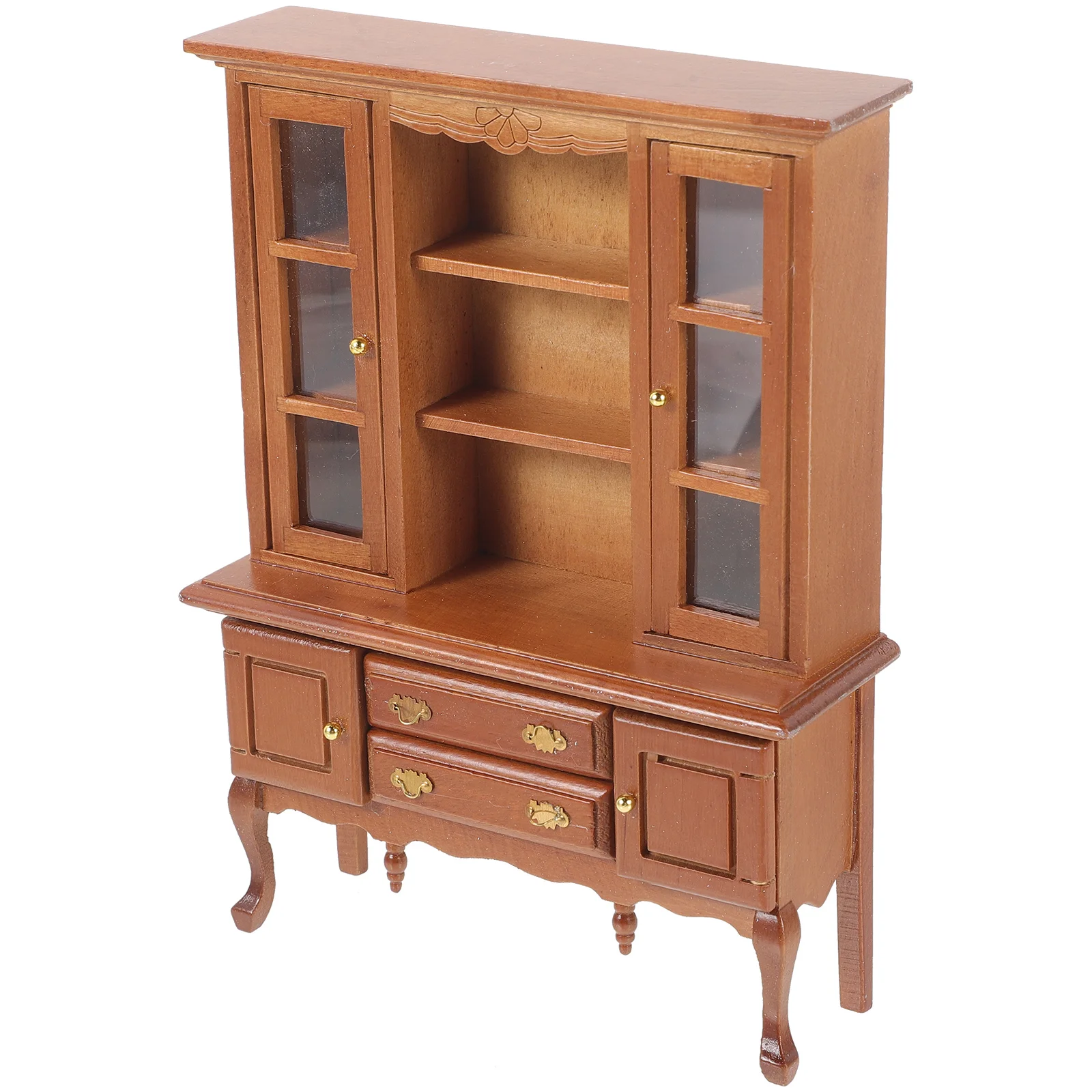 

Mini Furniture Kitchen Miniatures Decor House Accessories Wooden Cabinet Model