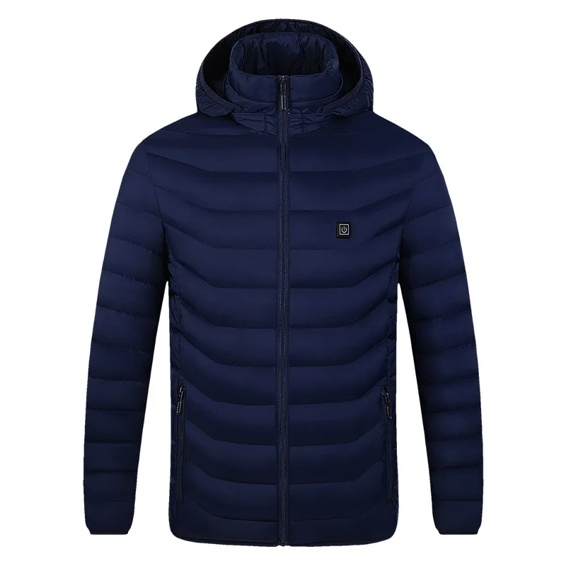 Fashion Men Jacket Intelligent Fever USB Winter Outdoor Electric Heating Warm Sprots Thermal Coat Clothing Heatable Cotton