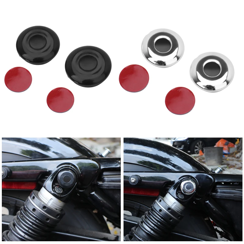 

2 Pcs Motorcycle ABS Rear Shock Bolt Fork Boot Protector Decoration Cover For Harley Sportser XL883 XL1200 04-16 Dyna 06-17