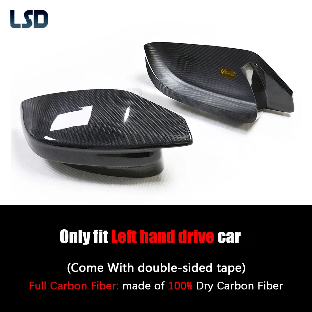 

Накладка на зеркало заднего вида из сухого настоящего углеродного волокна для BMW 2 серии G42 M240 M2 G87 M3 G80 M4 G82 G83, боковые крышки, наклейка на