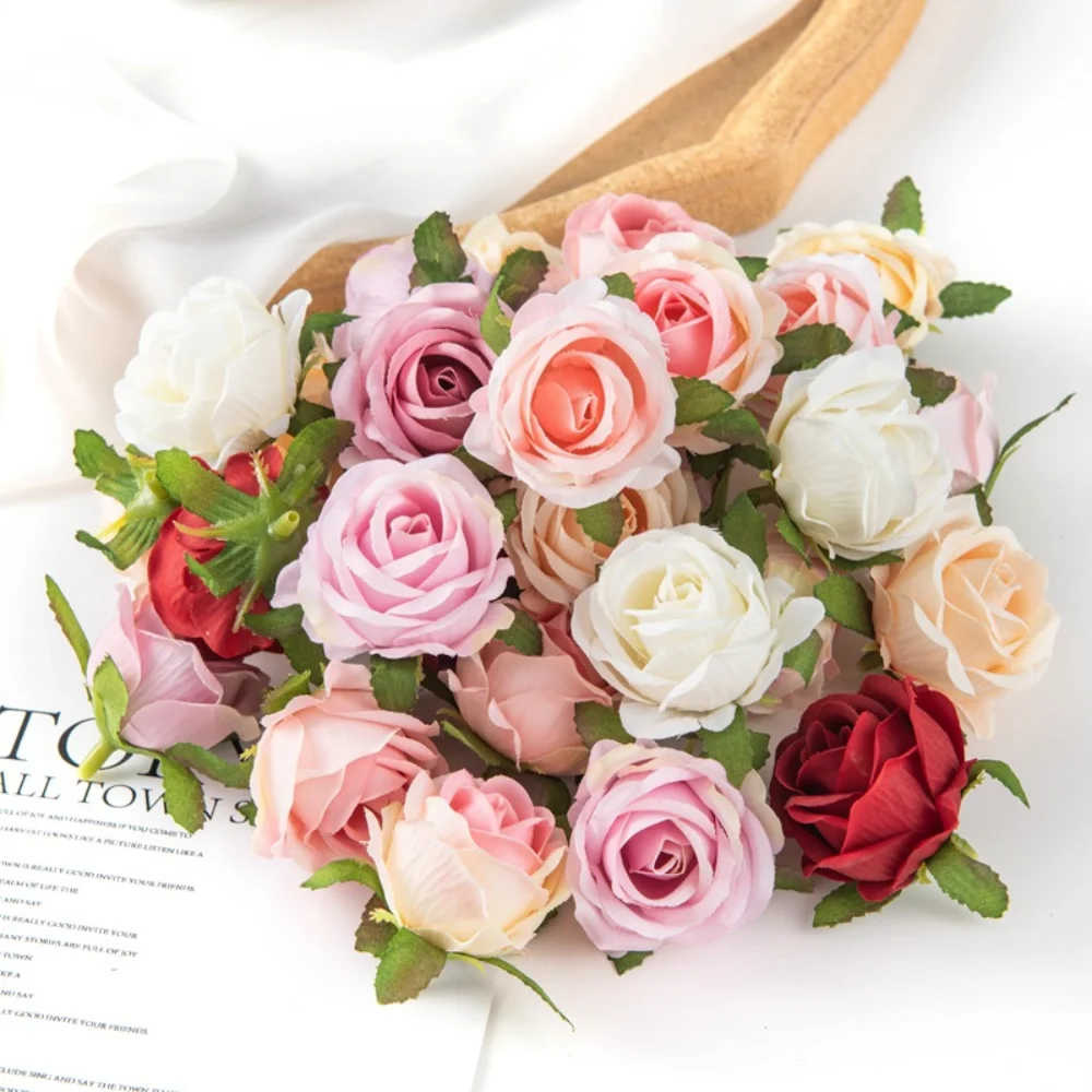 

Artificial Rose Flower Silk Flower Diy Handmade Garland Fake Flower Wedding Party Decor Artificial Flowers Garden Decoration