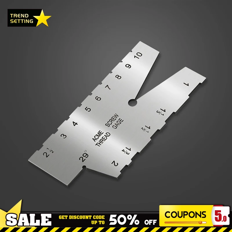 

29 Degree T Type Acme Screw Thread Gage Template Thread Gauge Screw Angle Template Inspection Tool Stainless Steel