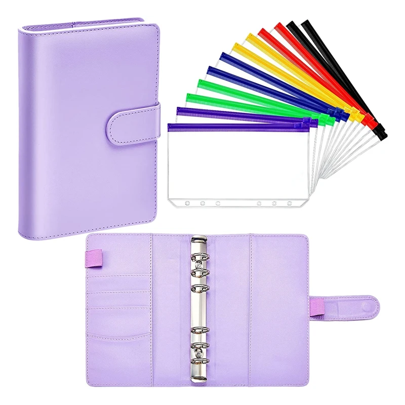 

13 Pcs PU Leather Notebook Binder Budget Planning Binder Set Binder Pocket Personal Cash Budget Envelope System Binder