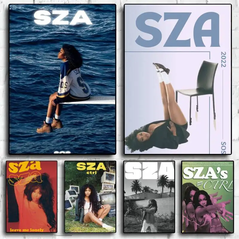 

SZA Hot SOS Music rapper POSTER Wall Pictures For Living Room Fall Decor