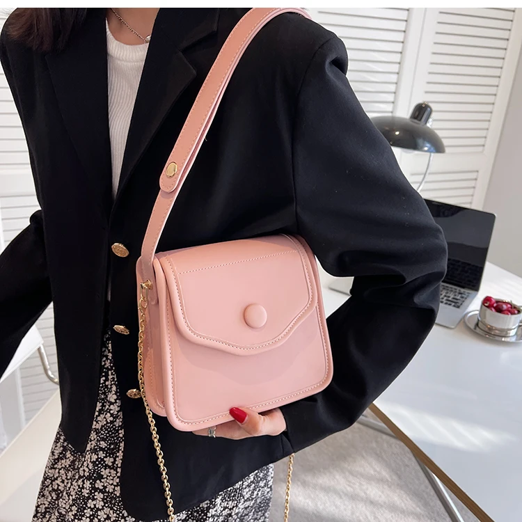 

Mini Pu Leather Purse Crossbody Side Bag for Women 2022 Summer Fashion Brand Simple Chain Shoulder Handbags and Purses Ladies