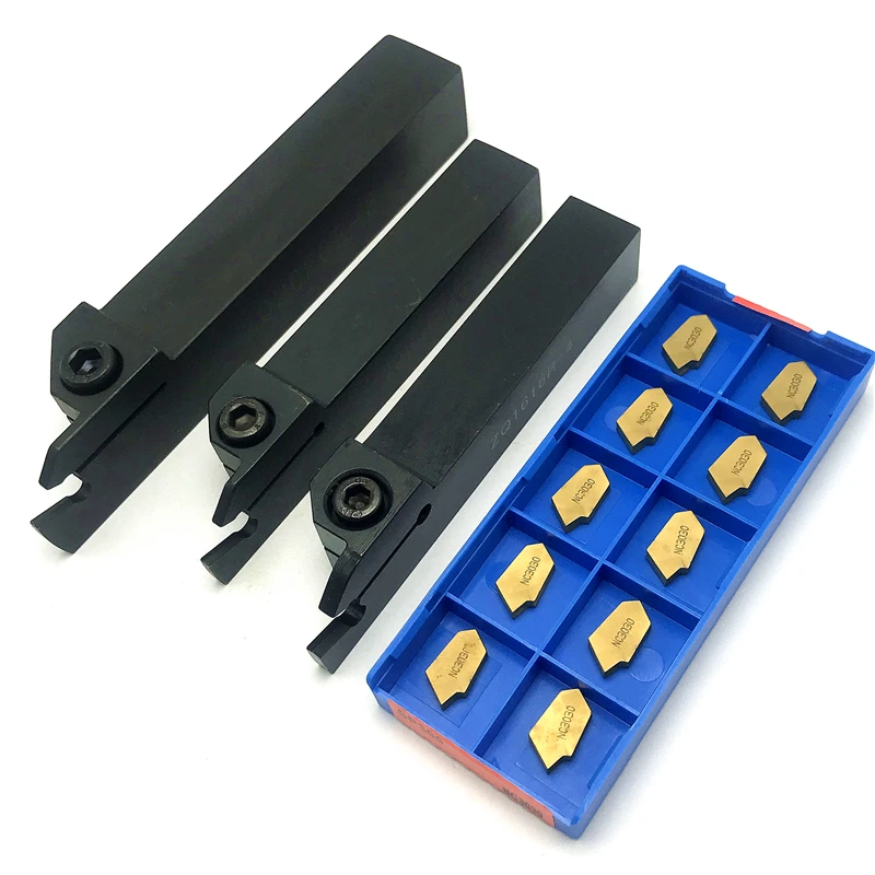 

ZQ1616R-2 ZQ2020R-2 ZQ2525R-2 External Turning Tool Holder +10PCS SP200 PC9030 NC3020 NC3030 Lathe Cutting Tool