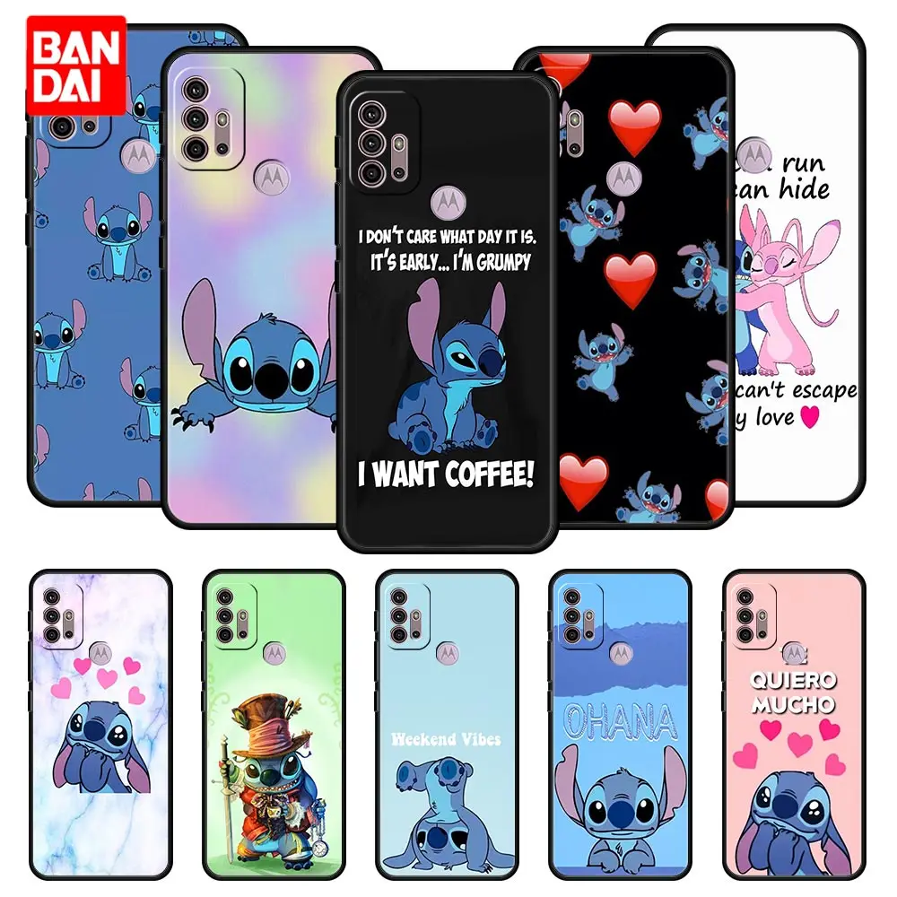 

Cover Case for Motorola Moto G30 G50 G60 G8 G9 G200 G31 G60s Power Plus Play Lite Soft Fashion Style Original Disney Stitch