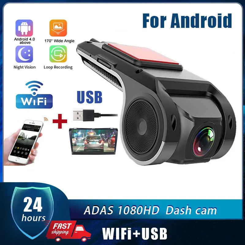 

Dash Cam ADAS Car DVR ADAS Dashcam DVRs Video HD 1080P WIFI and USB Auto Recorder for Android Player DVD Night Version