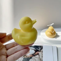 3d little yellow duck candle silicone mold diy duck crystal epoxy resin mould animal candle making tools soap ice cream mold