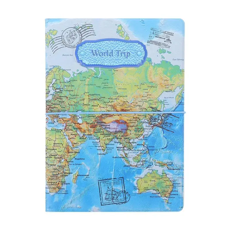 

Travel Waterproof Fashion Passport Cover World Map Passport Cover Portable PU Leather Boarding Pass Case Travel Accessory