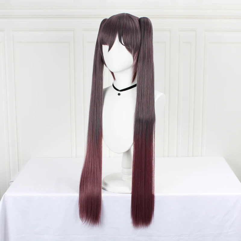 

Парик для косплея Genshin Impact Mona, темно-фиолетовый парик, косички, синтетический длинный прямой термостойкий женский парик на Хэллоуин, бесплат...