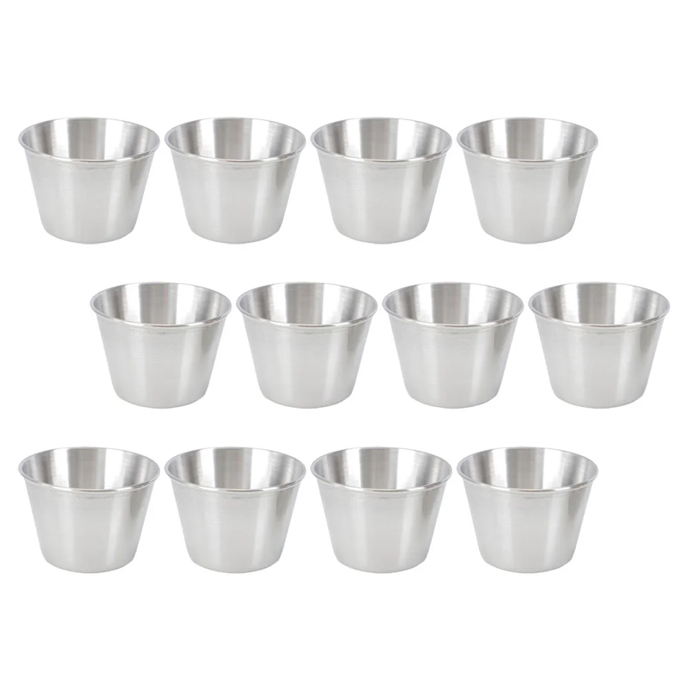 

Sauce Cup Dipping Cups Bowl Round Portion Condiment Seasoning Ramekin Metalsetkitchenramekins Condiments Containers Stackable