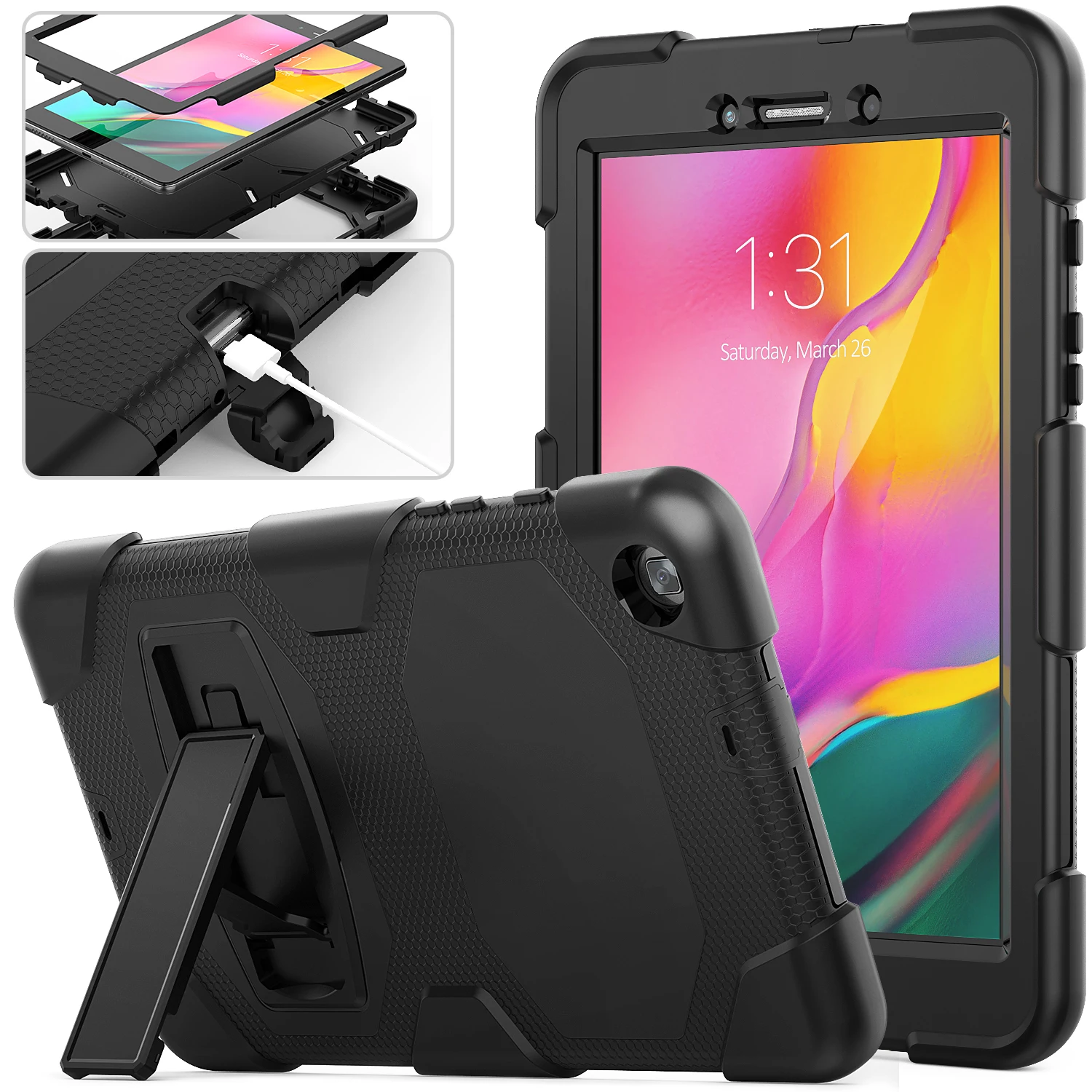 

Built-in Kickstand Case For Samsung Galaxy Tab A 8 0 T290 T295 2019 Cases
