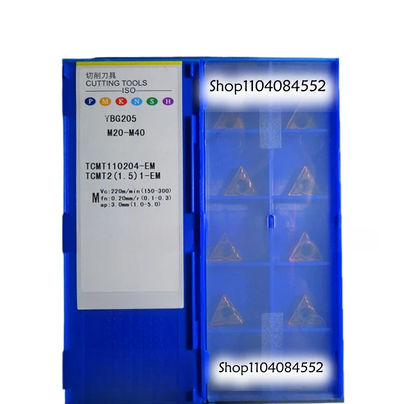 Оригинальные токарные вставки из натурального сплава с ЧПУ YBG205 YBG205H TCMT110204-EM TCMT