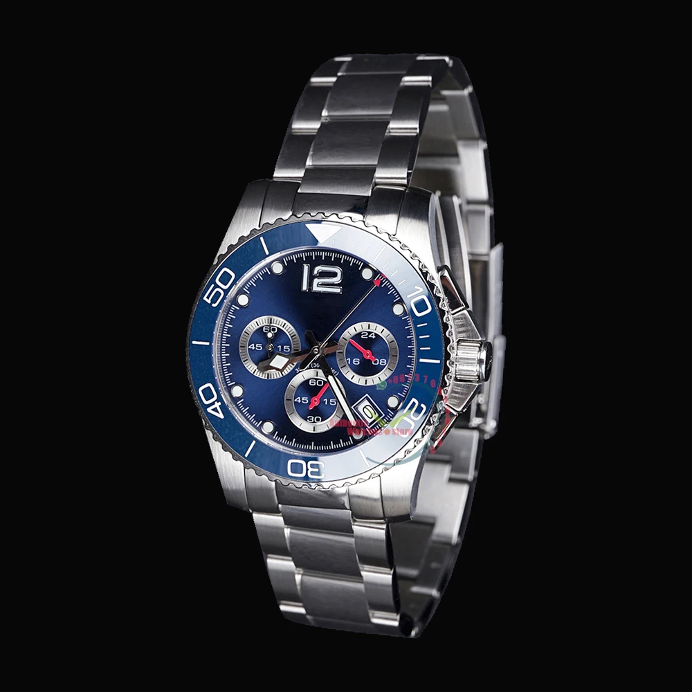 

2023 New Automatic Blue Dial 41MM Men's Stainless steel Watch Mechanical Fashion Ceramic Bezel Wristwatches L37834966