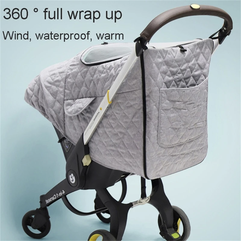 

Breathable Baby Stroller Rain Cover Windproof Weather Shield Pushchair Cover