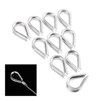 10 pcs boat 5mm 316 inch wire rope cable thimble sleeves stainless steel m5 wire rope thimbles wirerope clamps crimping marine