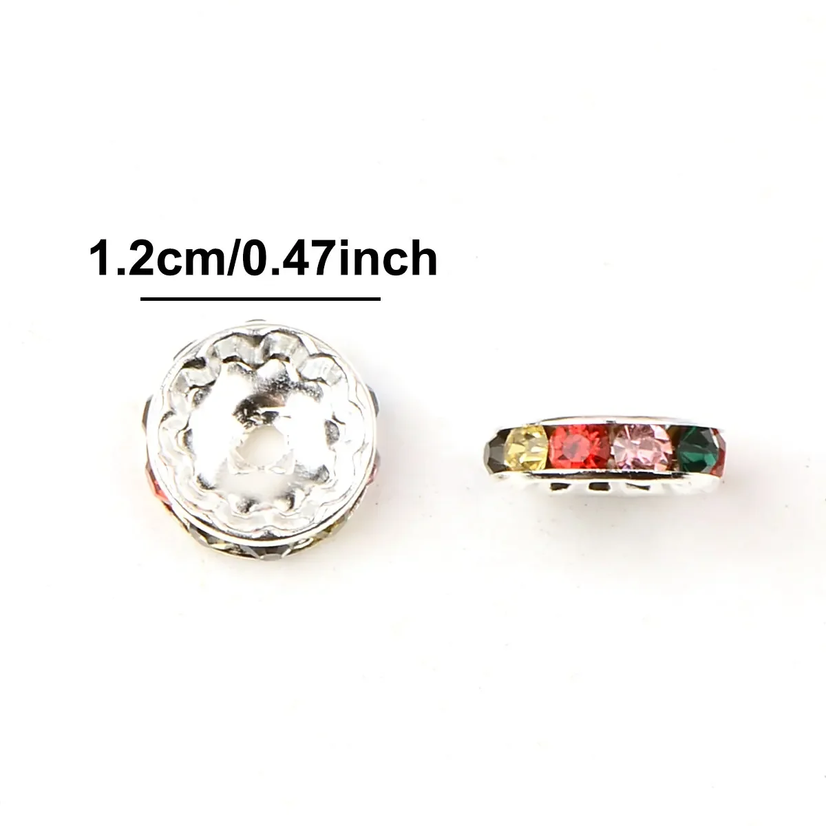 30 шт. 1 2 см случайные цвета смешанные красочные инкрустированные кристаллами