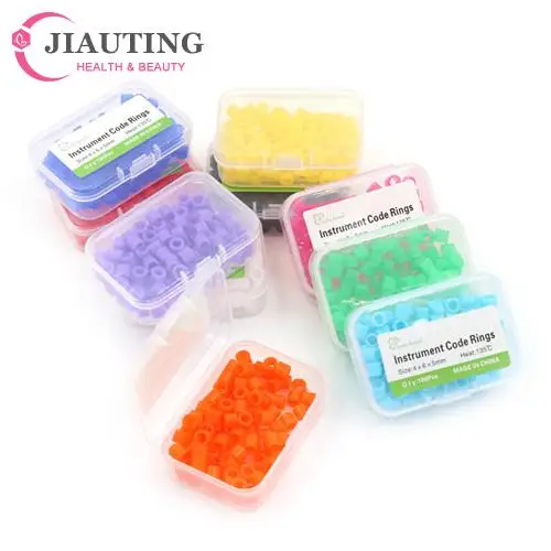 

100pc/box Silicone Dental Instrument Color Code Rings Autoclavable Disinfection Orthodontic Universal Circle Oral Care