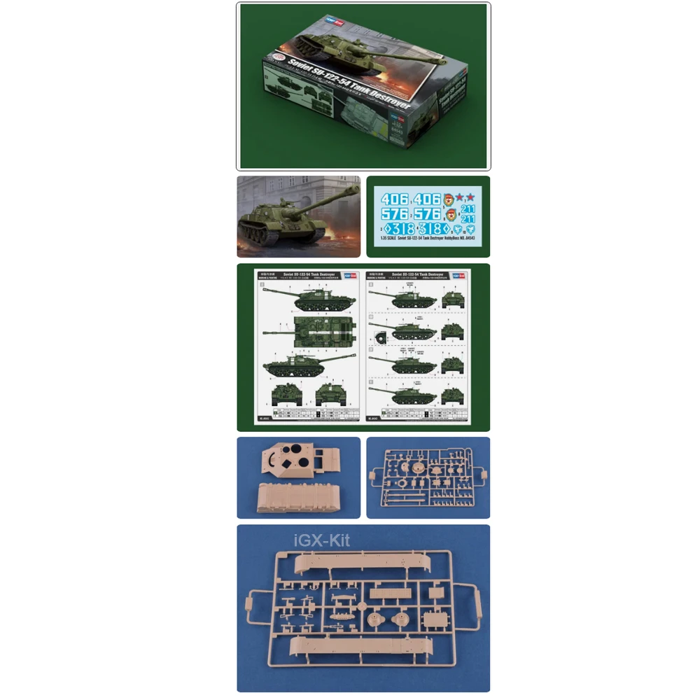 Hobbyboss 84543 Масштабная модель советского танкогубца СУ-122-54 в масштабе 1:35, пластиковый сборный конструктор, игрушка для хобби (art.: 3920d0faa3ce4) - 3920d0faa3ce4
