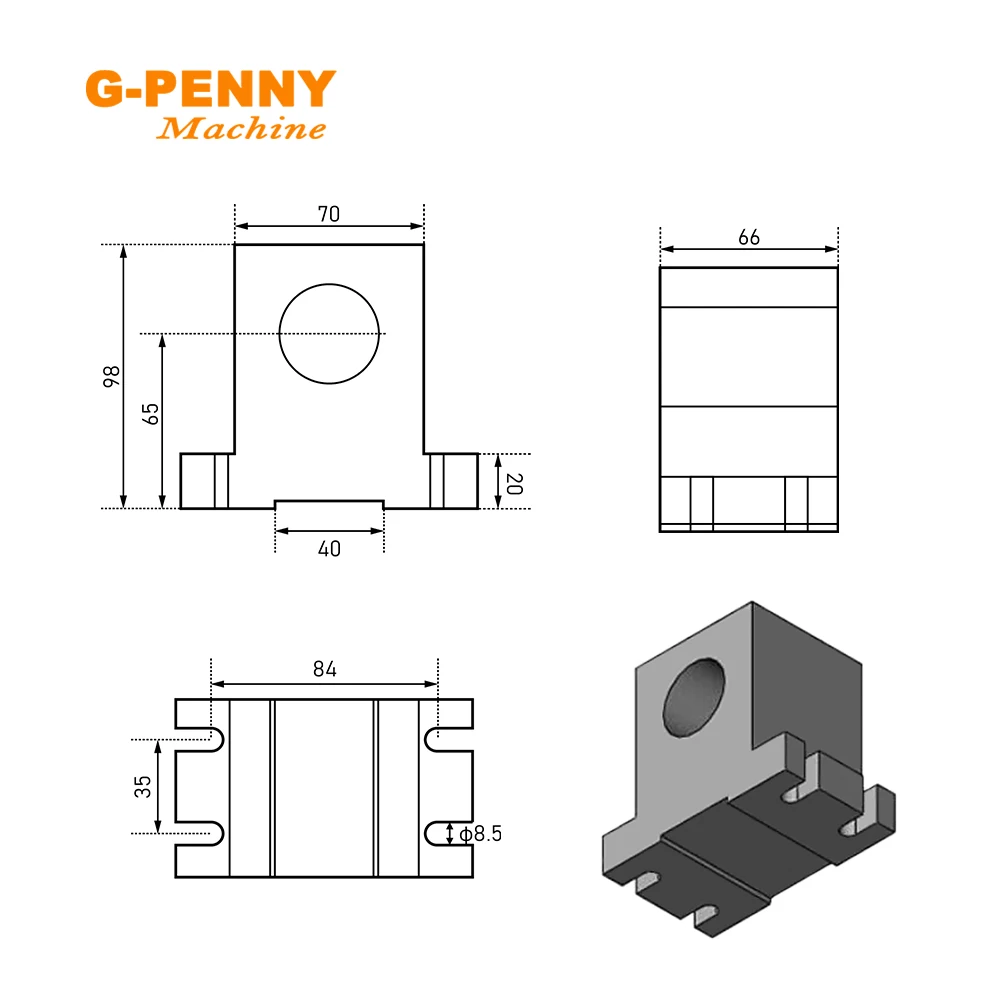 G-PENNY NEMA23 3/4 щелепа 4-я ось 100 мм разделительная головка заднего