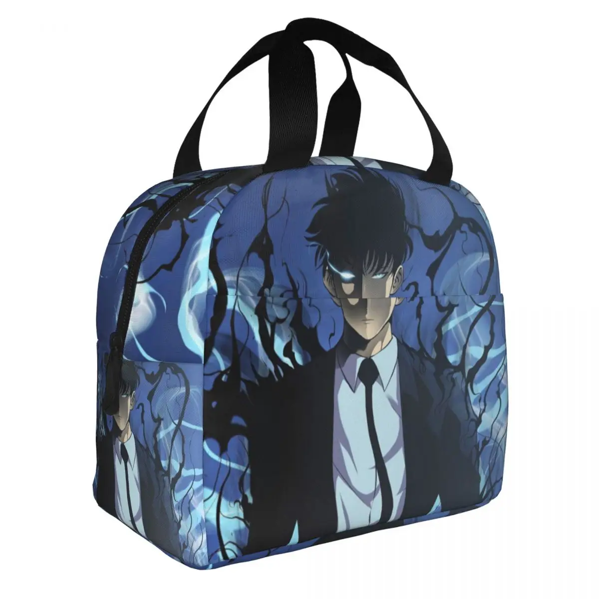 Anime - Solo Leveling Lunch Bento Bags Portable Aluminum Foil thickened Thermal Cloth Lunch Bag for Women Men Boy