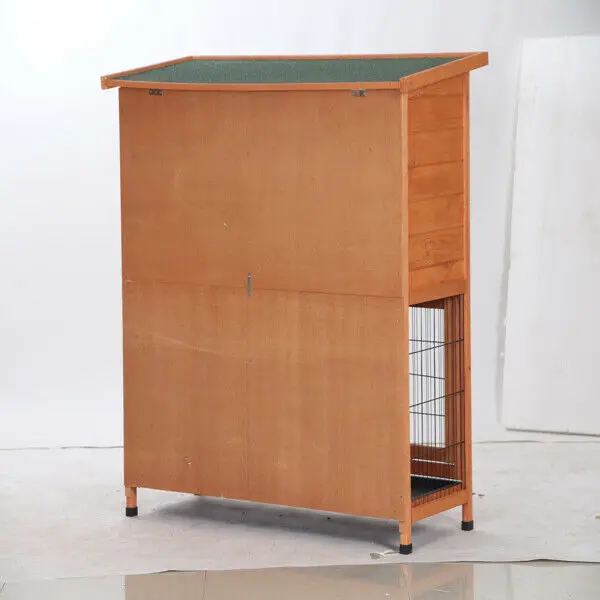 

48" 2 Tiers Waterproof Coop Rabbit Hutch Wood House Pet Cage for Small Animals