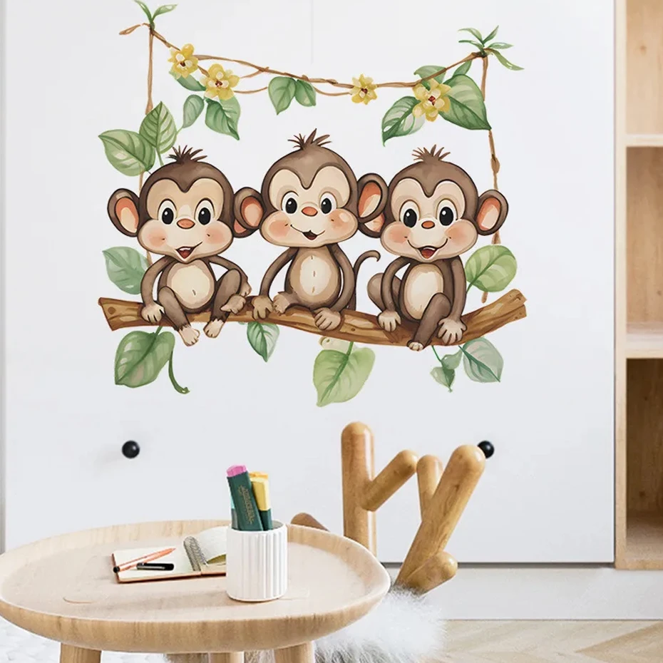 Акварель искусственная кожа из ротанга для детской комнаты детские наклейки