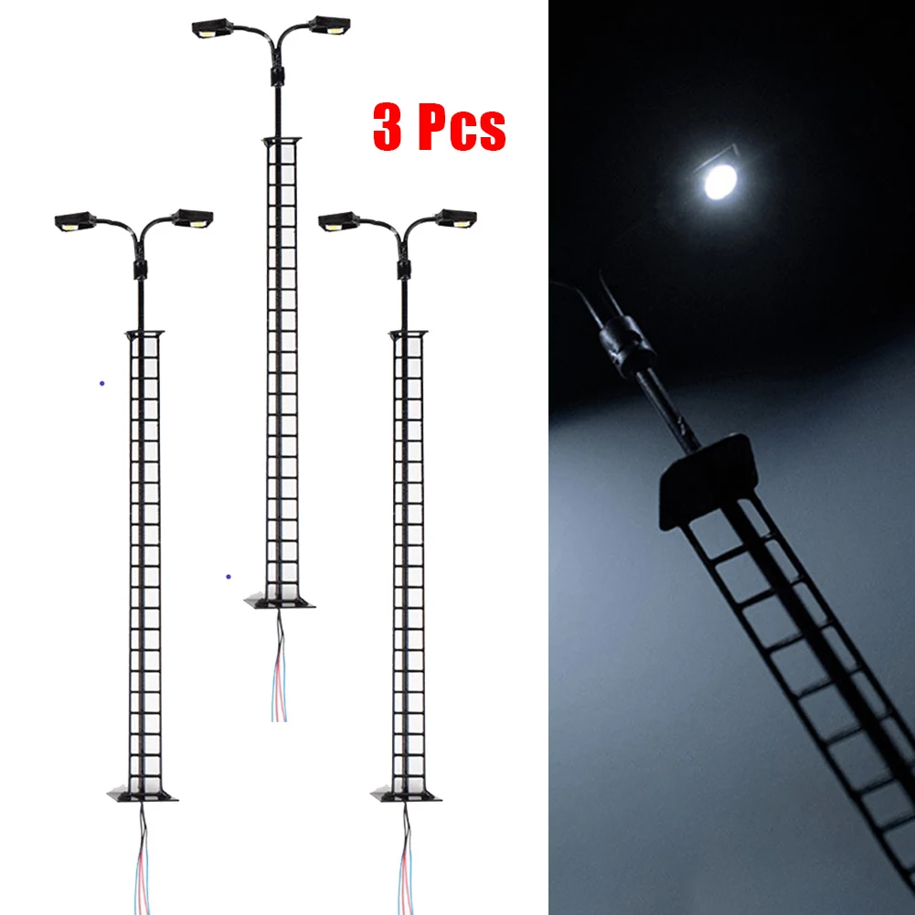 3Pcs Two-Heads Lamp White Light Yard Light Model Railway LED Street Model Light Scene Model Building Courtyard Street Light
3Pcs Two-Heads Lamp White Light Yard Light Model Railway LED Street Model Light Scene Model Building Courtyard Street Light