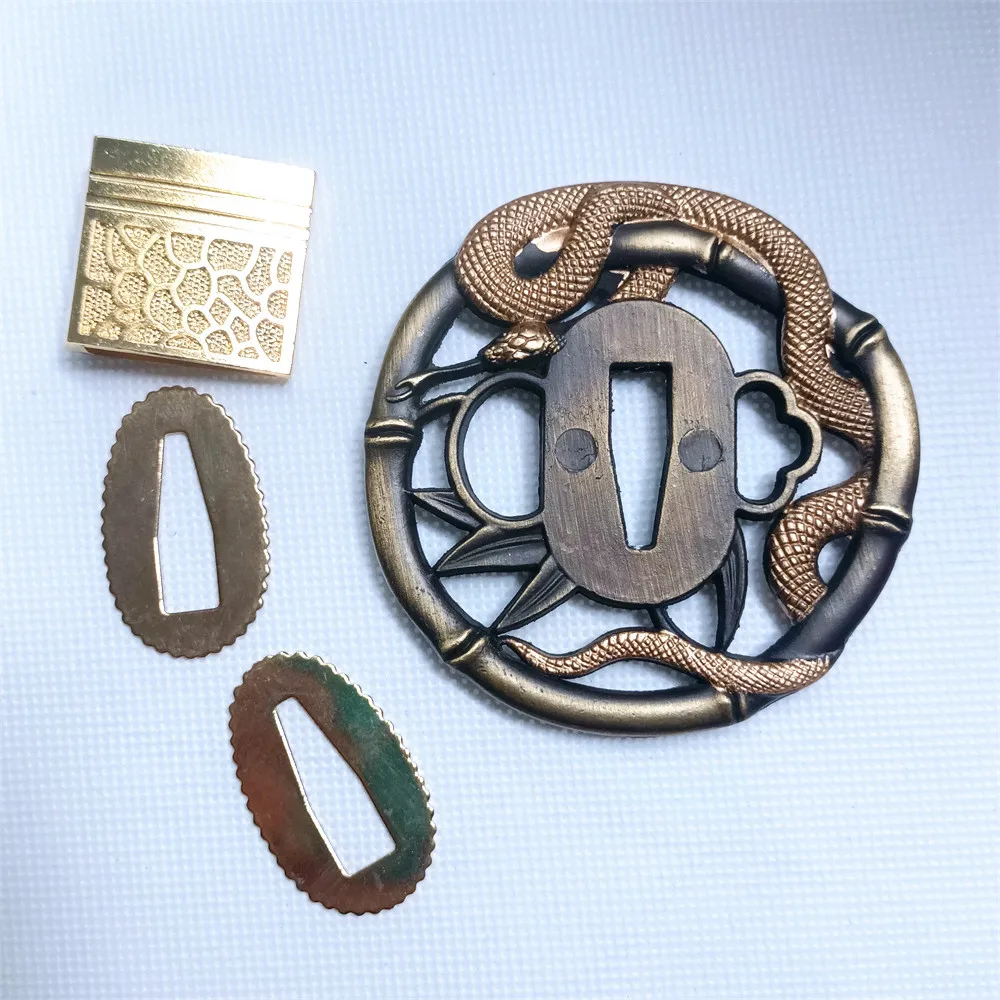 Набор змеи Tsuba 26 см Tsuka с ручкой, сеппа хабаки, подходит для японского самурайского меча, КатаныВакидзаси (art.: 3920c79ee4bb3) - 3920c79ee4bb3