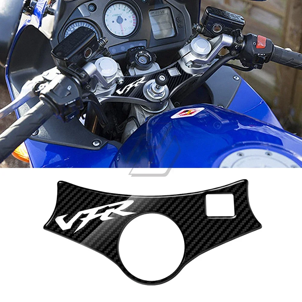 Фото Для Honda VFR800 до 2001 3D Resin Carbon-look Upper Triple Yoke Defender №1