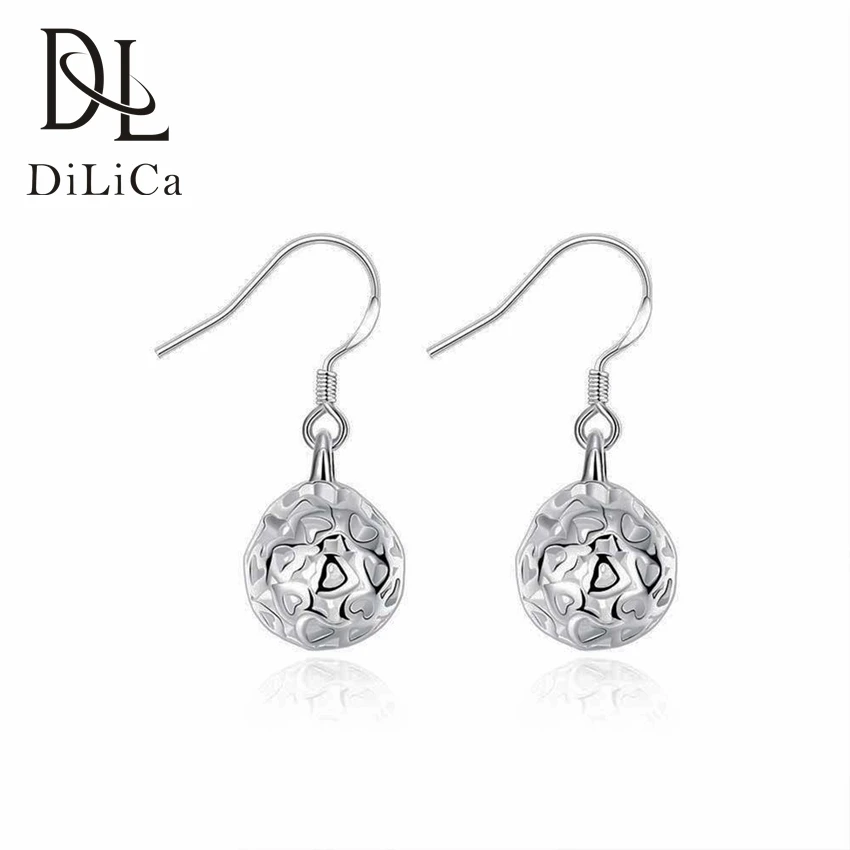 

DiLiCa Elegant Women Drop Earrings Silver Plated Dangle Earrings Charm Light Jewelry Earring Vrouwen oorbellen