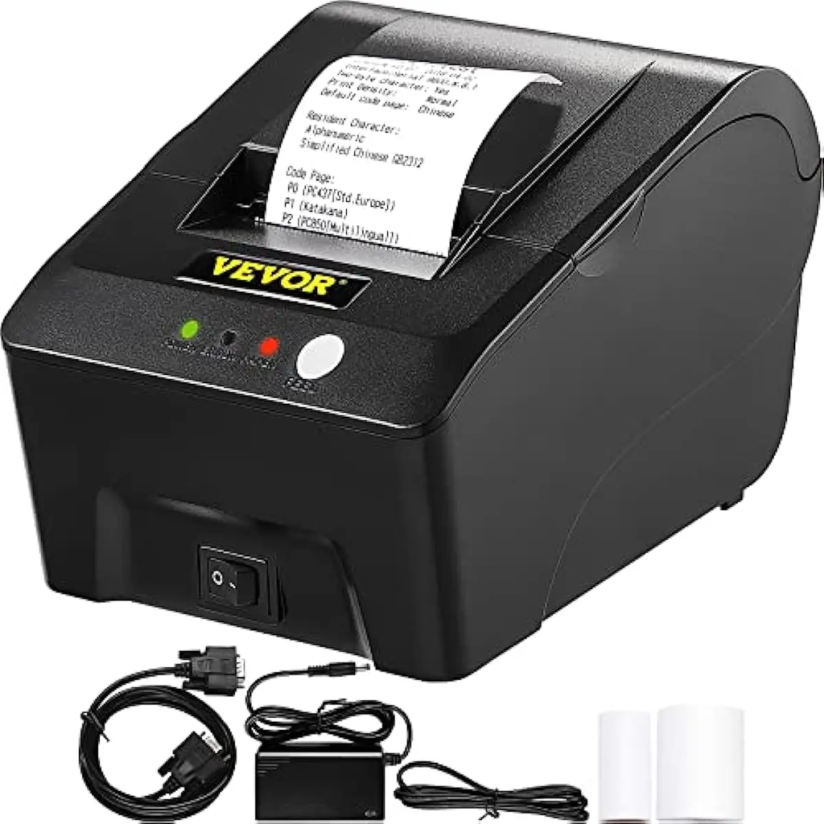 

VEVOR Thermal Receipt Printer 58mm ESC/POS Portable for Bank Supermarket Office Restaurant Support Win 2003/XP/7/8/10