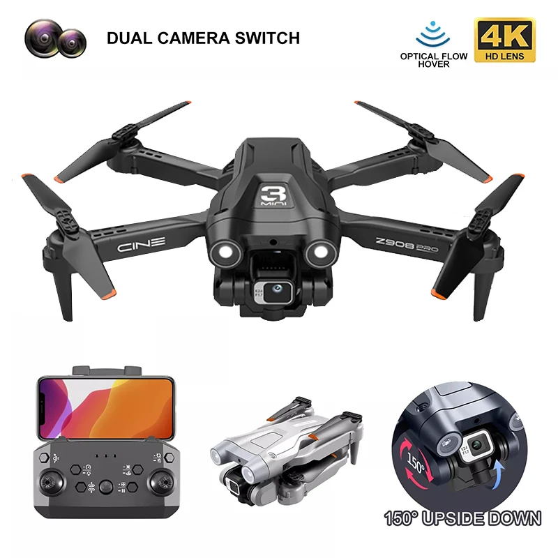 

Z908 PRO мини Дрон 4K Профессиональная HD ESC камера с оптическим потоком позиционирование препятствия складной RC Квадрокоптер дроны игрушка