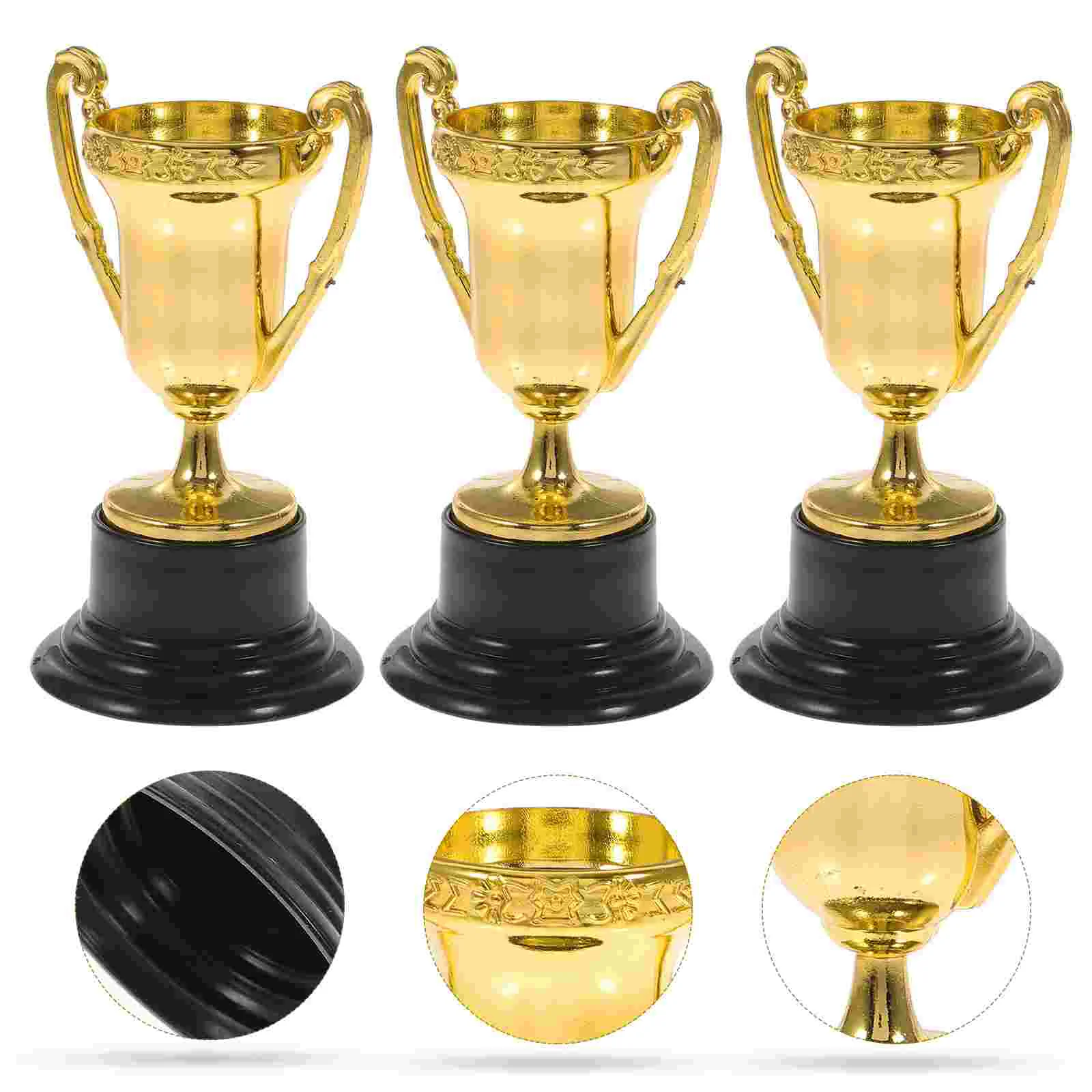 

10PCS Mini Plastic Gold Cups Trophies for Party Children Early Learning Toys Prizes