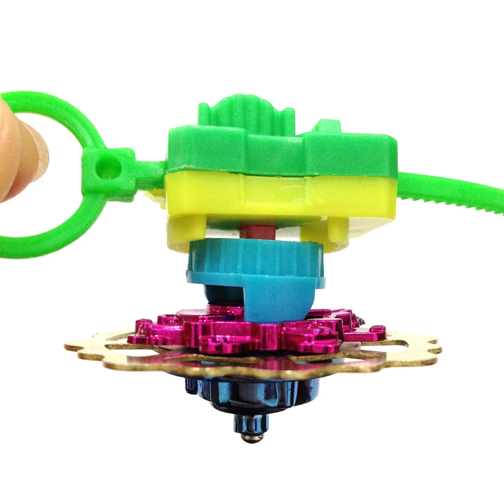 

1PC Kids Novelty Gift 3D Right Left Rotating Metal Plating Gyroscope Magic 3D Gyro Toys Spinning Top Pull Rod Children Boy Girl