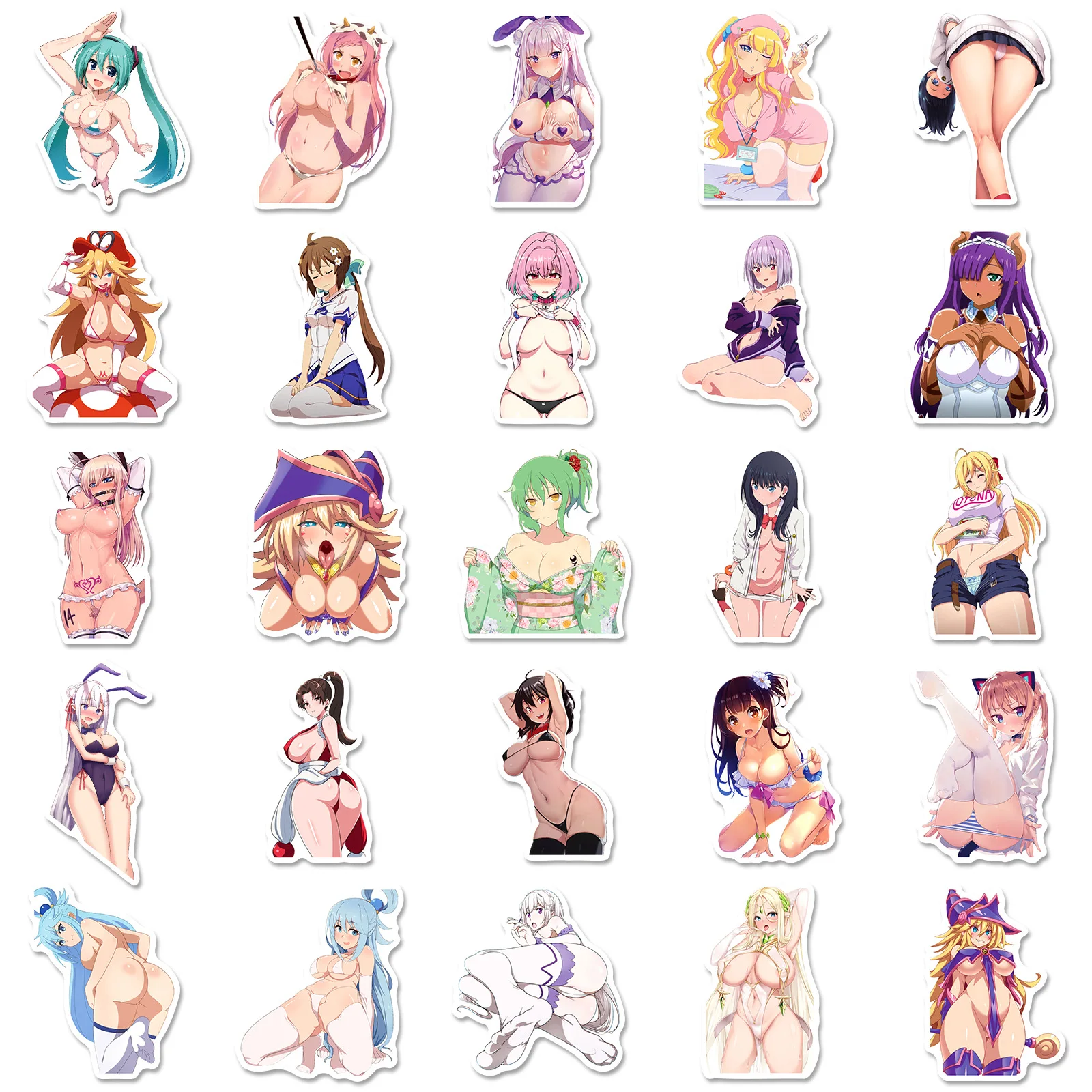 

50 Japanese Cartoon Graffiti Provocative Sexy Beauty Stickers Notebook Motorcycle Skateboard Toy Stickers Hand-made Small Gifts