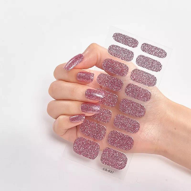 

Nail Sticker Shiny Design Full Beauty Stickers for Nails Decals Plain Stickers Women Salon Nail Art