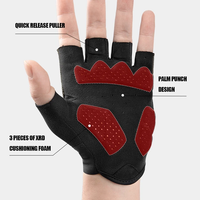 VXW Half-Finger Bike Gloves Summer Cycling MTB BMX Road Racing Bicycle Women Men Sports Breathable Cushion Shock Absorbing 3