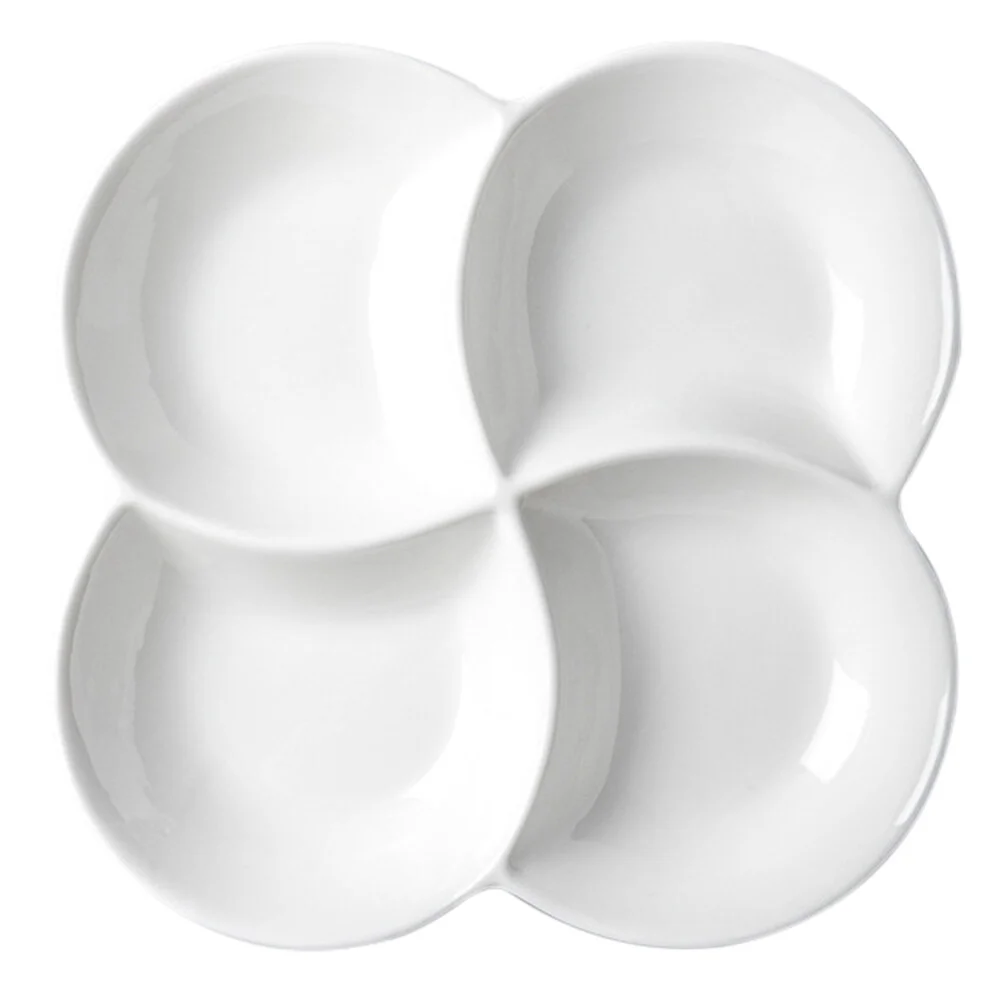 

Тарелка для фруктов с четырьмя отделениями, многоярусная тарелка для хранения продуктов, поднос для закусок и шоколада