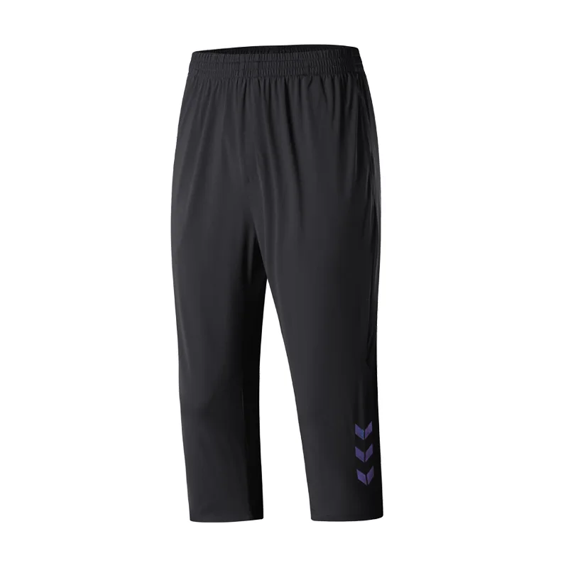 

Cropped Pants Men Sport Running Fitness 3/4 Trousers Color Reflective Strips Training Soccer Tennis Sweatpants Male Gym Pant