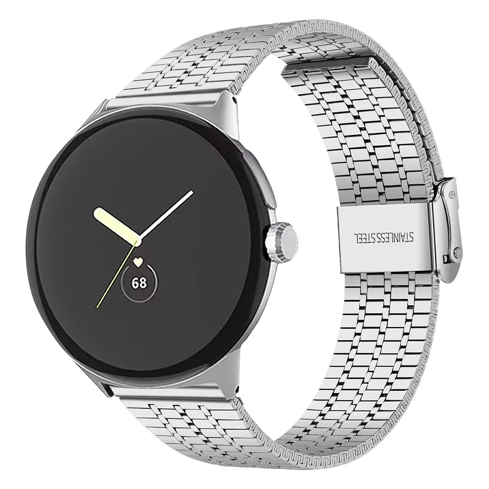 Фото Ремешок из нержавеющей стали без зазоров для Google Pixel Watch 4, 3, 41 мм, 45 мм, металлический браслет для Google Pixel Watch 1, 2, 3, 4, ремешок на запястье №4