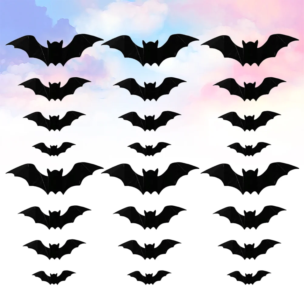 

5 Sets/80PCS Fashion Black 3D Wall Stickers for Decoration