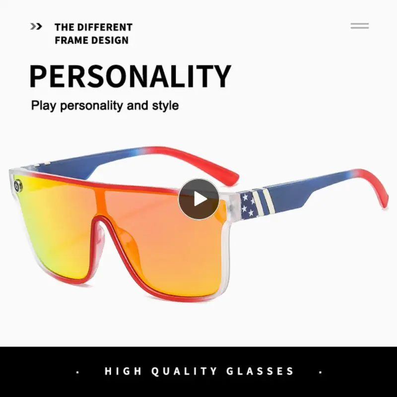 

2022 New Sunglasses Outdoor Sports Cycling Glasses Large Frame Colorful Siamese Glasses For Sun Protection Travel UV400
