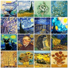 Van Gogh Painting By Number Oil Picture On Canvas DIY Kits Acrylic Paint Landscape Figure Drawing Coloring By Number Home Decor