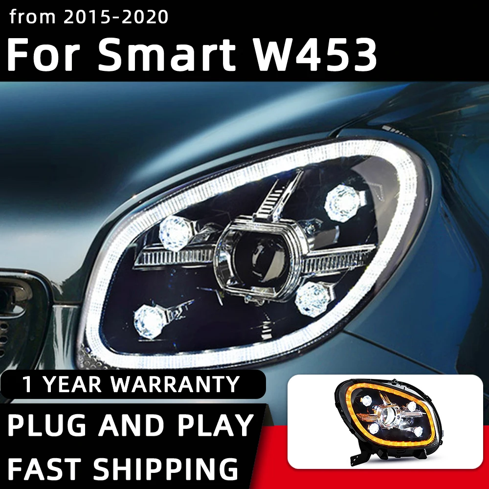 

Стайлинг автомобиля фары для Smart W453 светодиодная фара 2015-2020 W453 передняя фара DRL фотообъектив автомобильные аксессуары